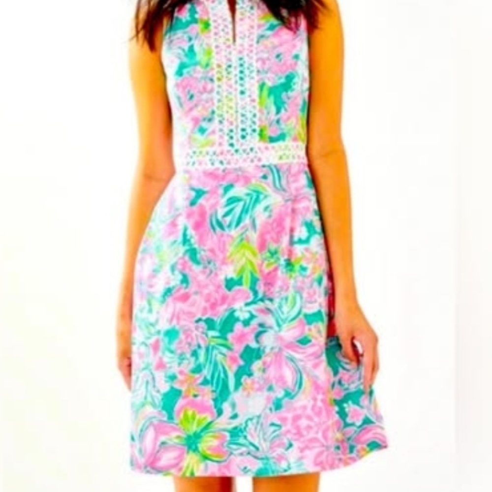 Lilly Pulitzer Franci dress. Pink Multi, Size 2
